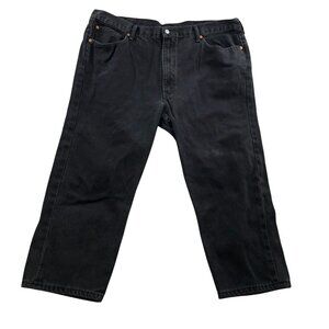 Levi's Mens Jeans Size 44x29 Black Denim 550 Black Straight Relaxed Casual